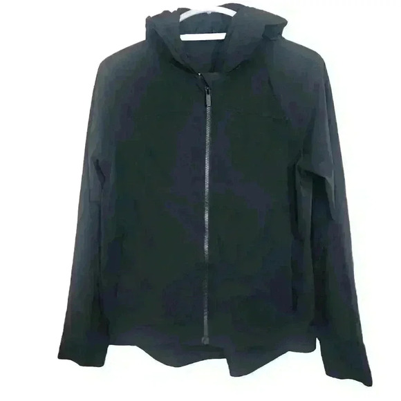 Lululemon Womens Black Gym Running Full Zip Hoodie Jacket Size 6 - Picture 1 of 10